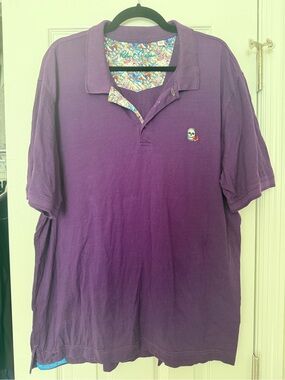 Robert Graham Purple Short-Sleeve Polo
